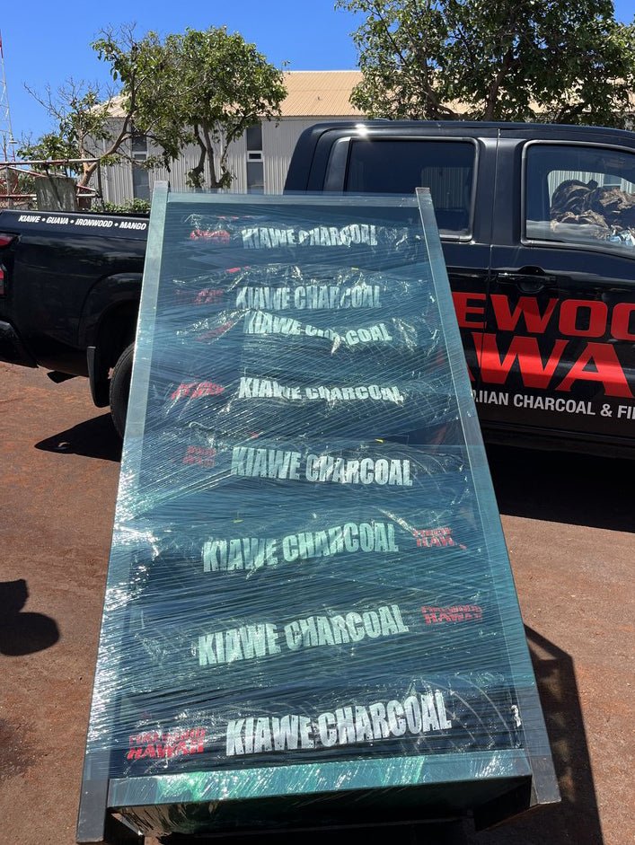 Kiawe Charcoal Rack - (8) 20lb bags - FIREWOOD HAWAII