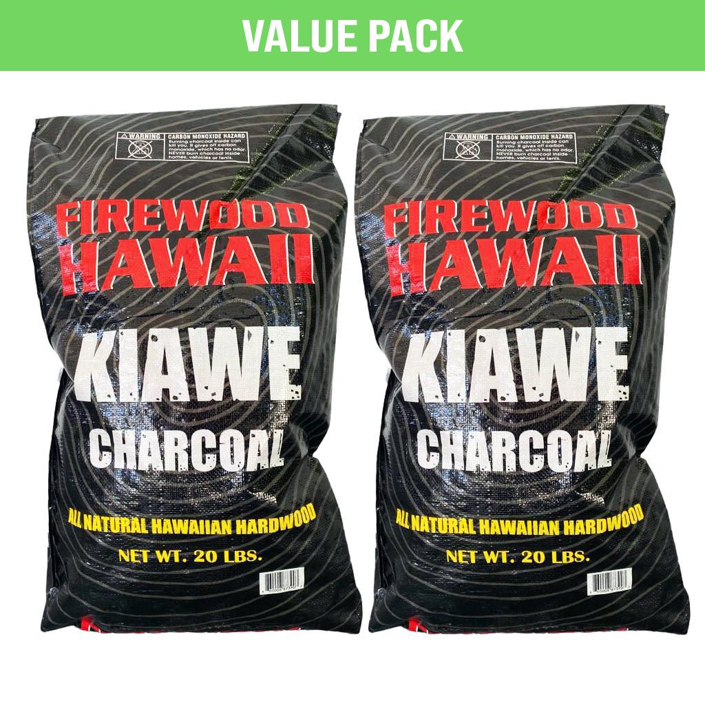 Kiawe Charcoal Value Pack - (2) 20lb bags - FIREWOOD HAWAII