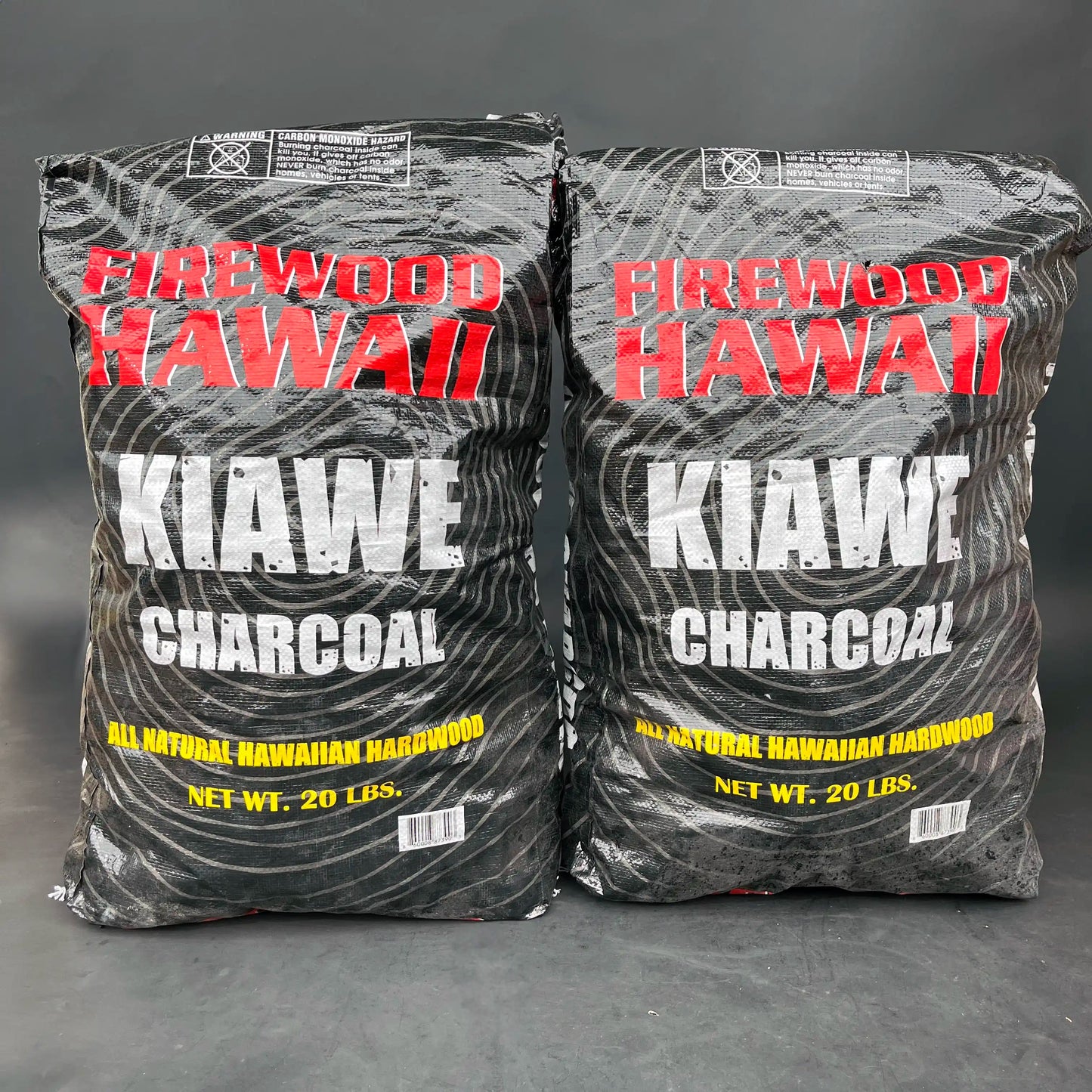 Kiawe Charcoal Value Pack - (2) 20lb bags - FIREWOOD HAWAII