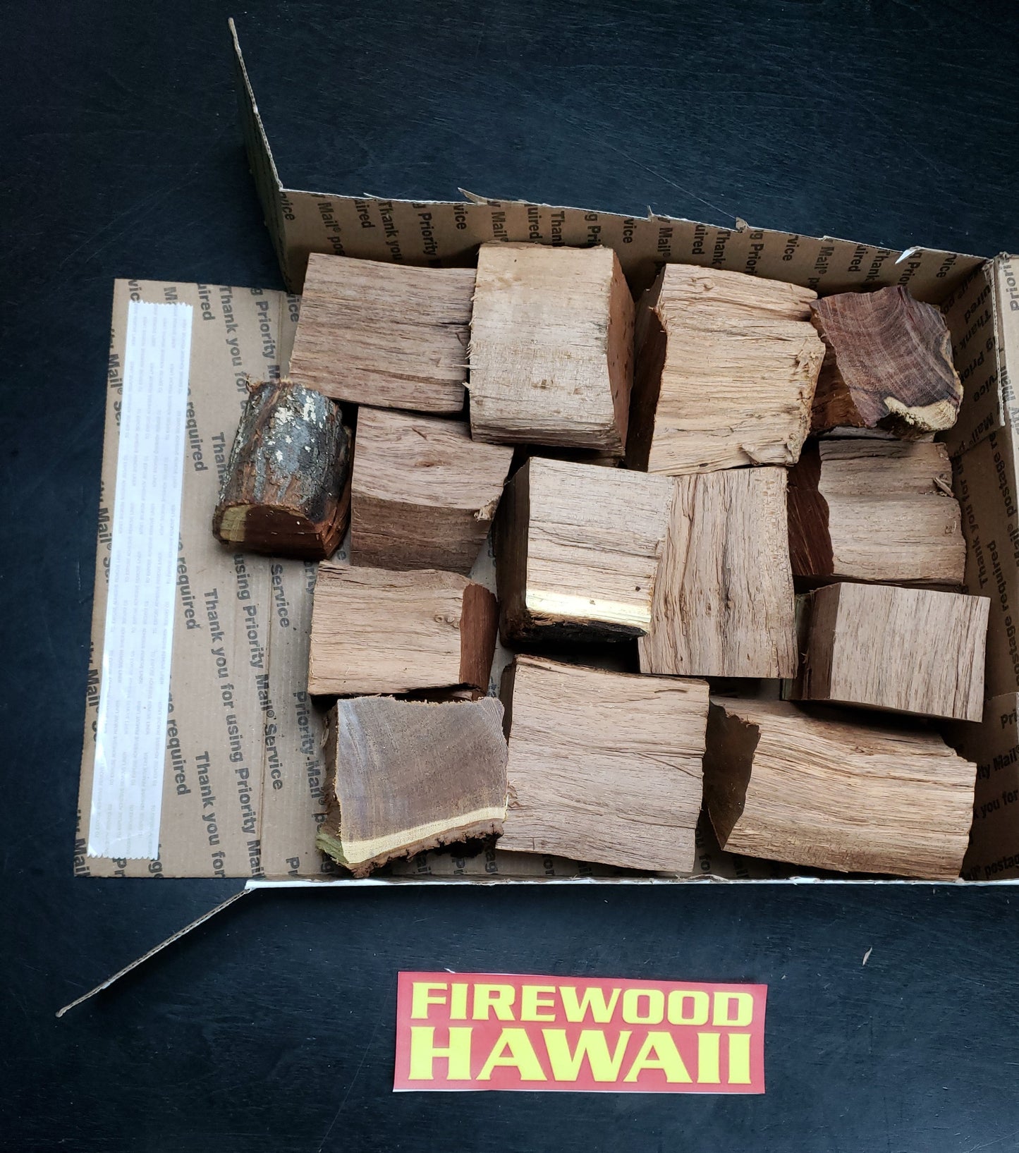KIAWE FIREWOOD CHUNKS SMALL BOX - FIREWOOD HAWAII