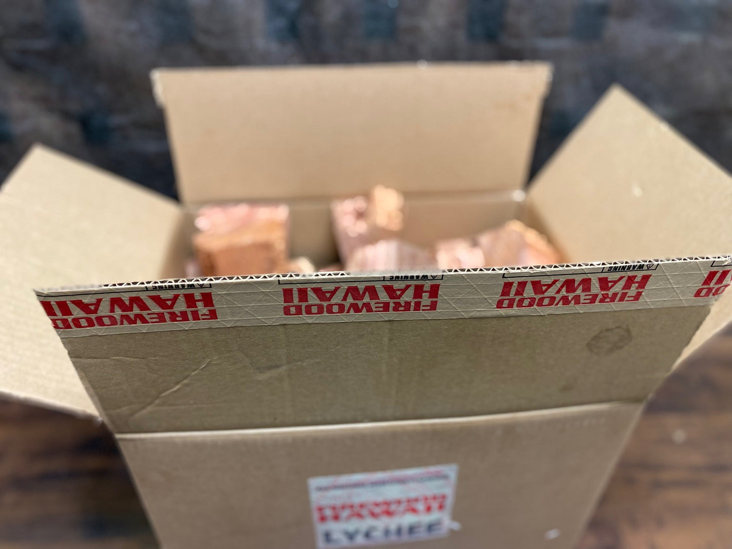 LYCHEE FIREWOOD CHUNKS LARGE BOX - FIREWOOD HAWAII