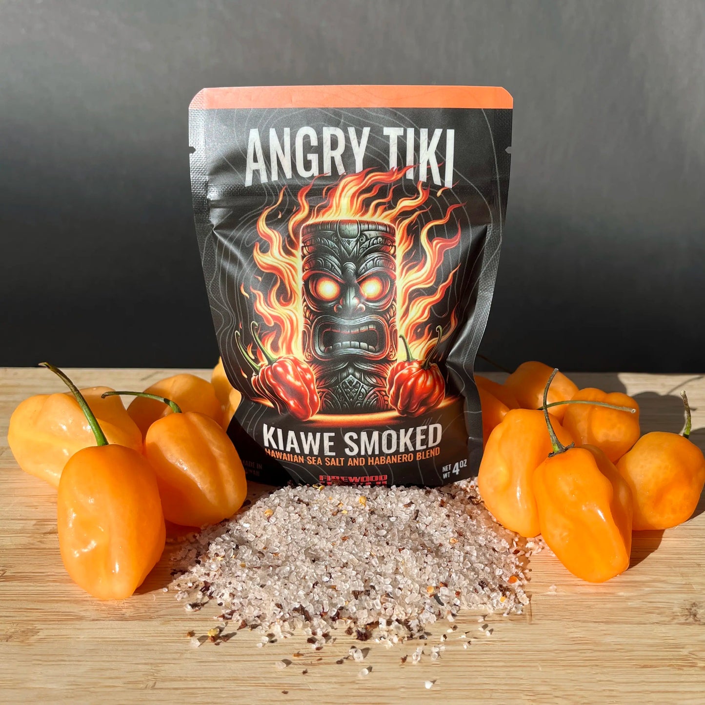 Angry Tiki - Kiawe Smoked Salt & Habanero Blend (4oz) - FIREWOOD HAWAII