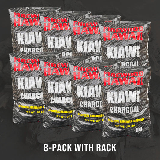 Kiawe Charcoal Rack - (8) 20lb bags - FIREWOOD HAWAII