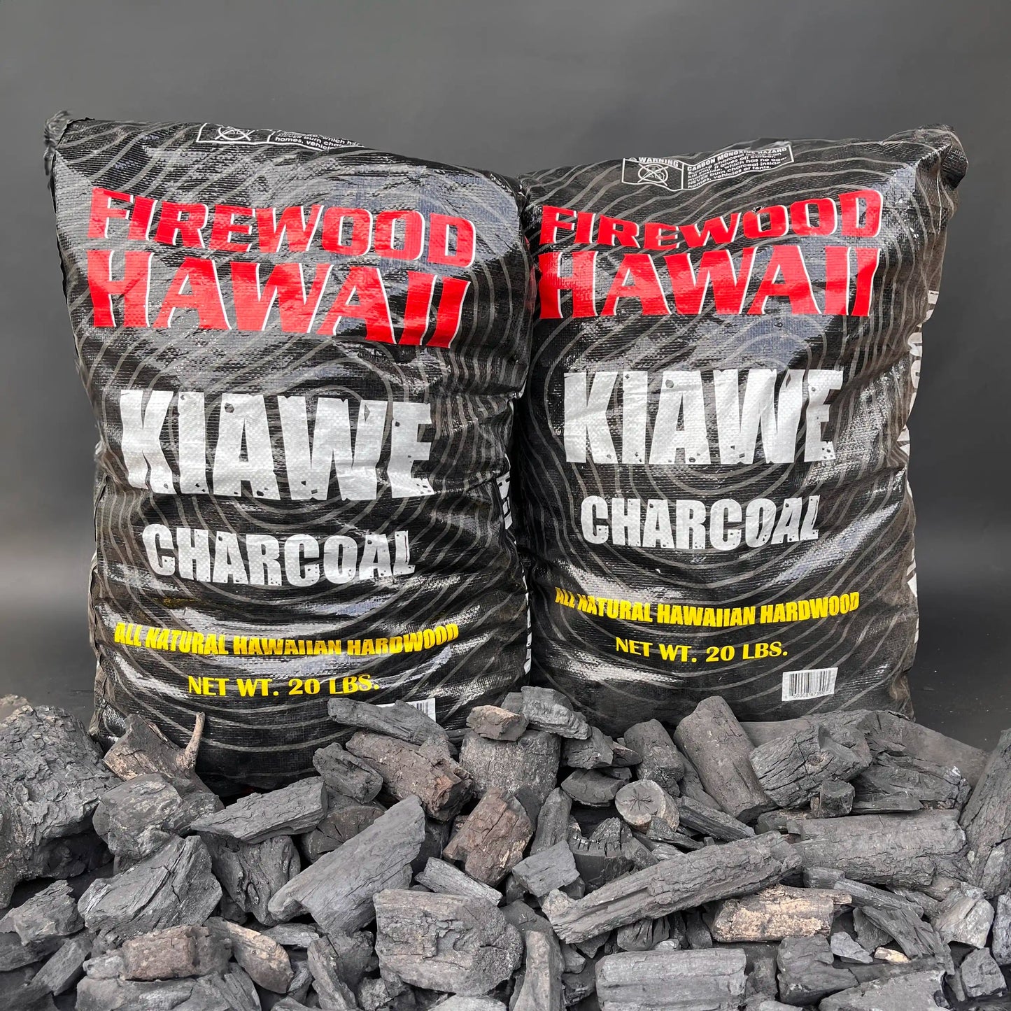 Kiawe Charcoal Rack - (8) 20lb bags - FIREWOOD HAWAII