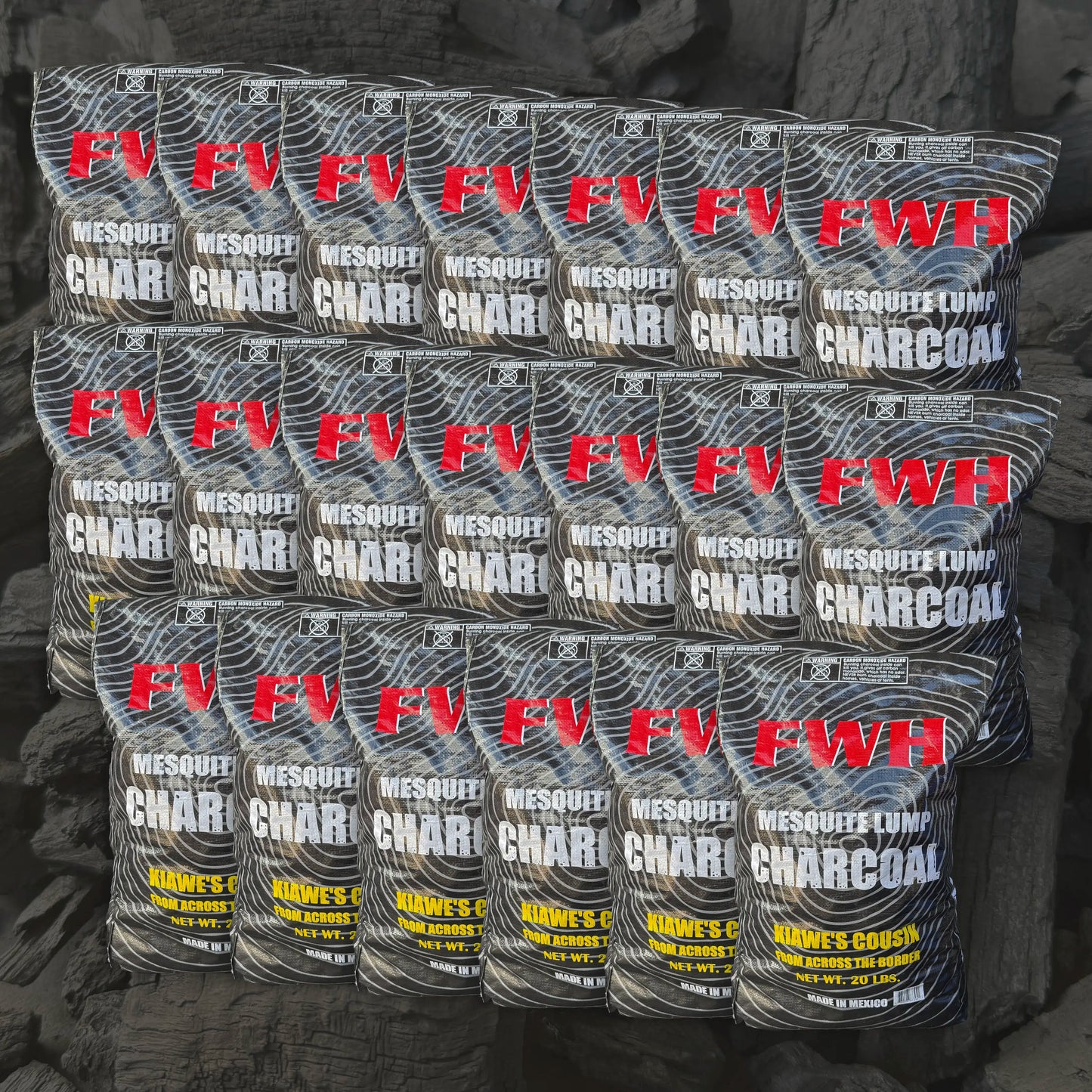 Mesquite Charcoal - Wholesale 20 - Pack - FIREWOOD HAWAII
