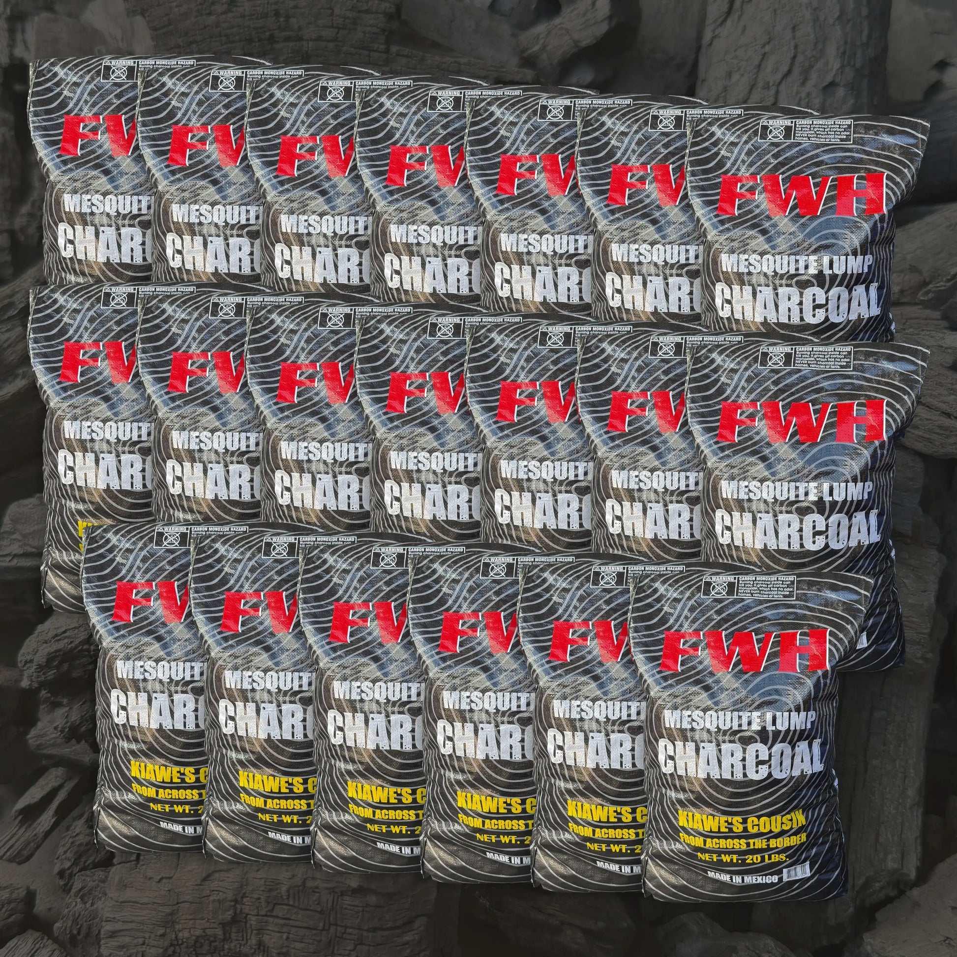 Mesquite Charcoal - Wholesale 20 - Pack - FIREWOOD HAWAII
