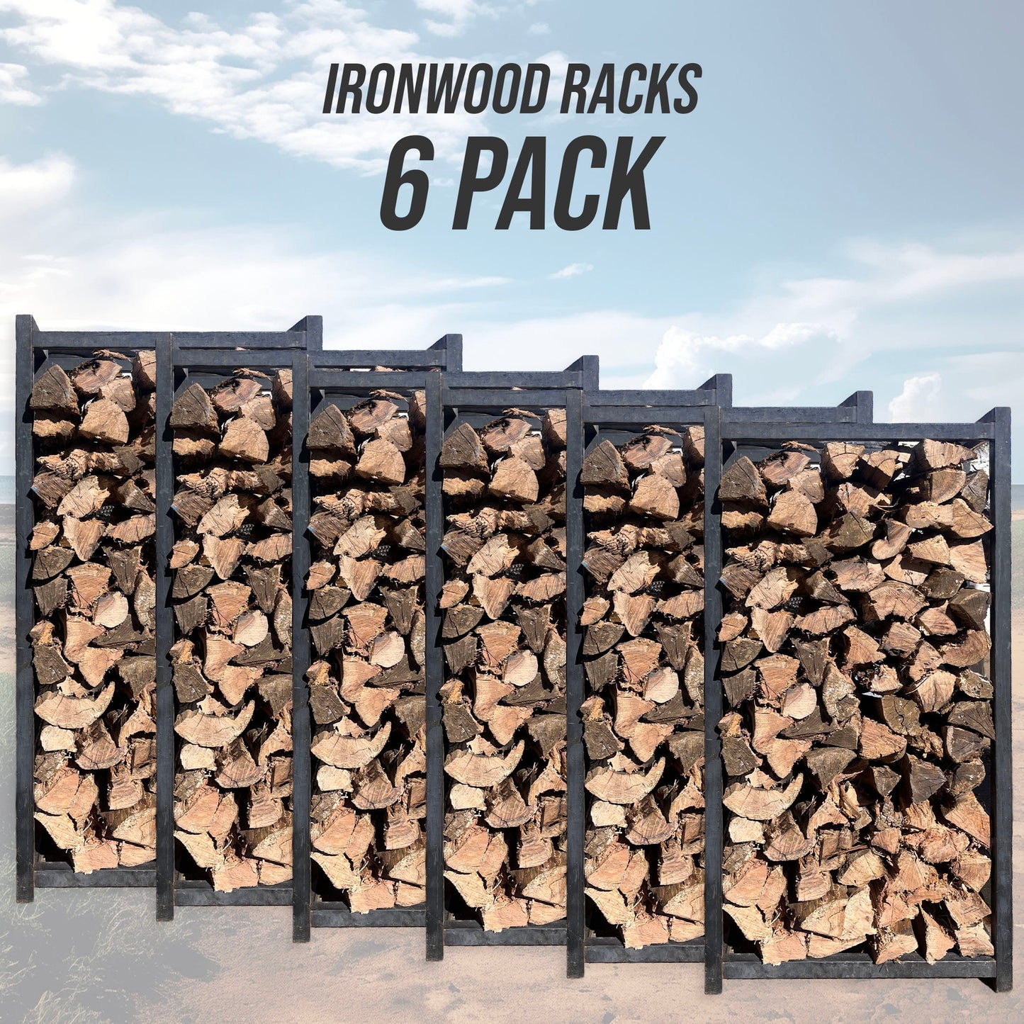 Ironwood Split Firewood Rack - 6 Pack - FIREWOOD HAWAII