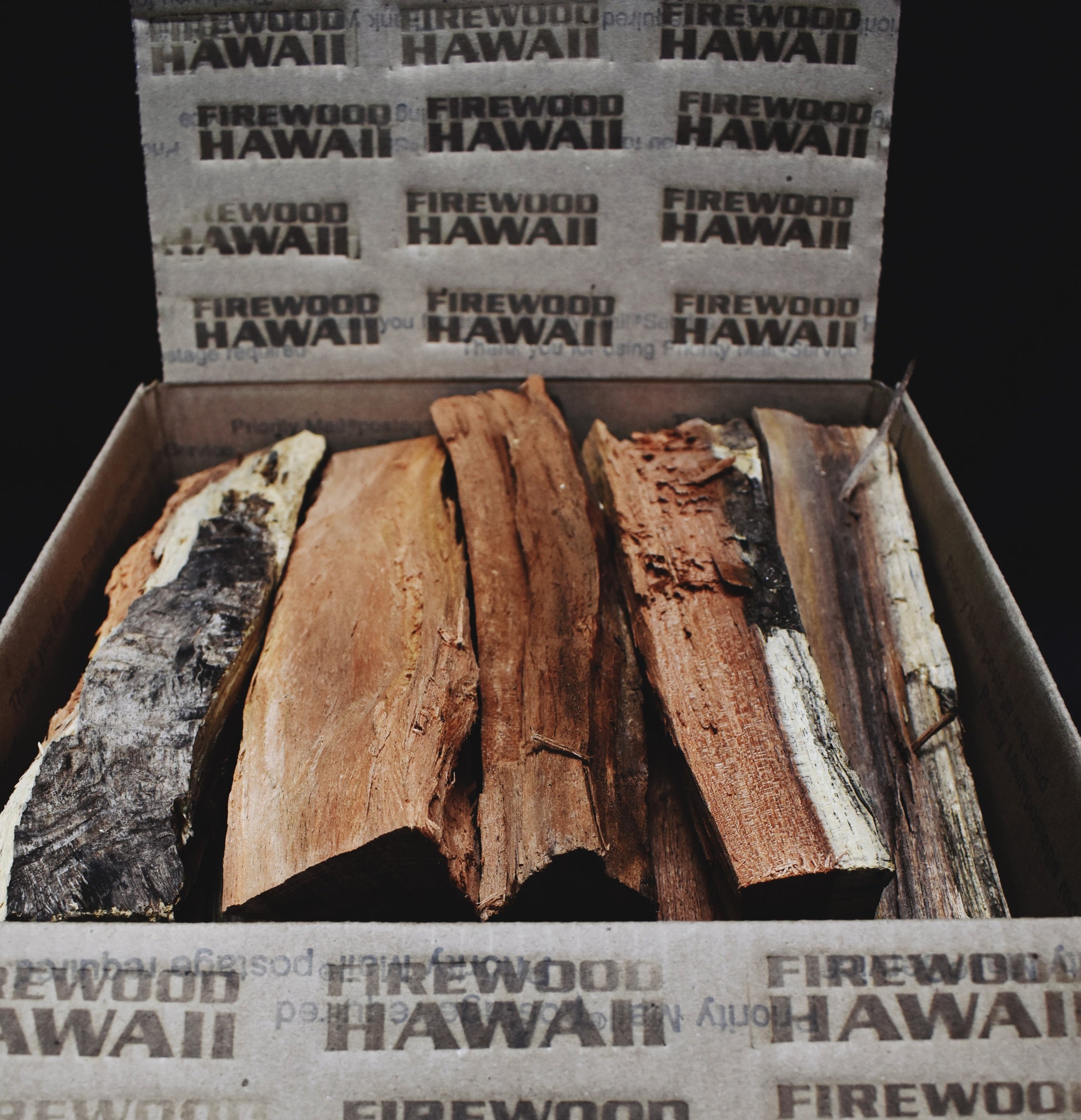 KIAWE SPLIT FIREWOOD MEDIUM BOX - FIREWOOD HAWAII