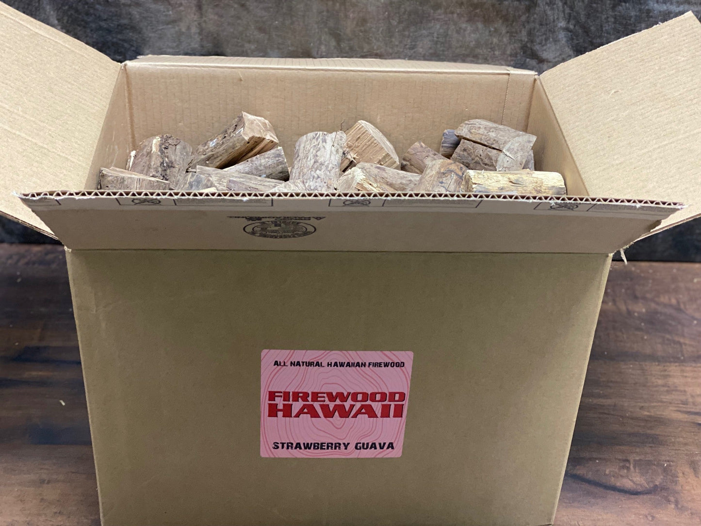 STRAWBERRY GUAVA FIREWOOD CHUNKS LARGE BOX - FIREWOOD HAWAII